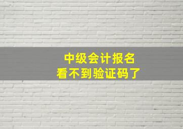 中级会计报名看不到验证码了