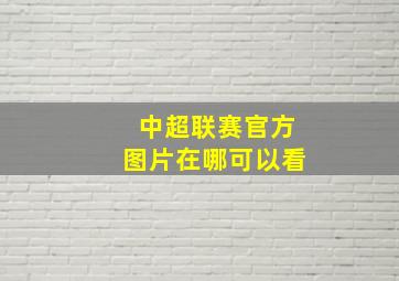 中超联赛官方图片在哪可以看