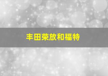 丰田荣放和福特