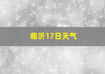 临沂17日天气