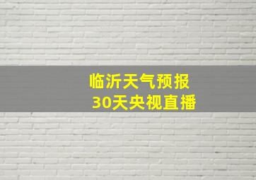 临沂天气预报30天央视直播