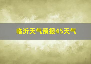 临沂天气预报45天气