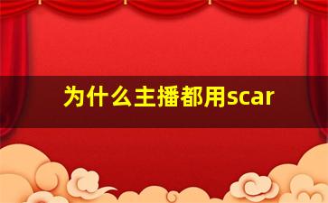 为什么主播都用scar