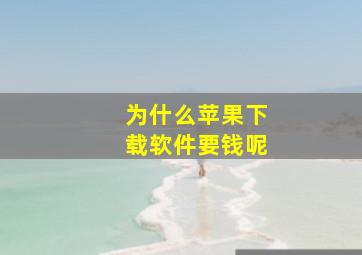 为什么苹果下载软件要钱呢