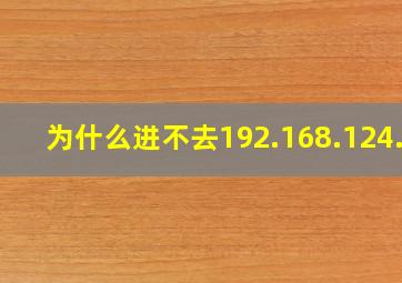 为什么进不去192.168.124.1