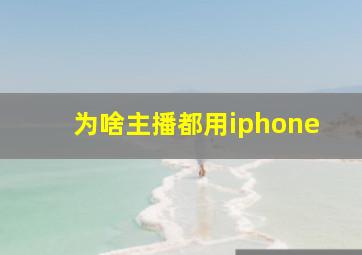 为啥主播都用iphone