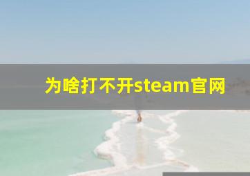 为啥打不开steam官网