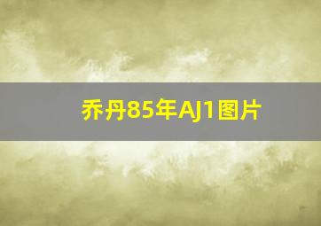 乔丹85年AJ1图片