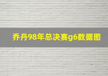 乔丹98年总决赛g6数据图