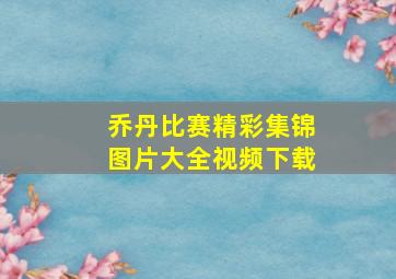 乔丹比赛精彩集锦图片大全视频下载