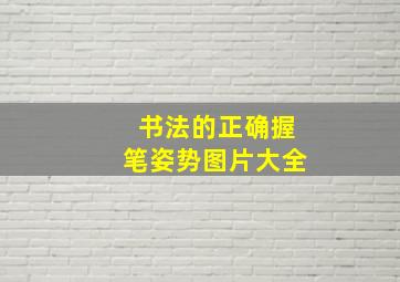 书法的正确握笔姿势图片大全