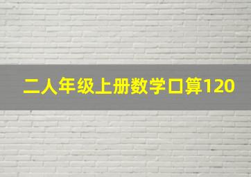 二人年级上册数学口算120