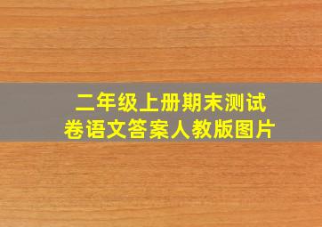 二年级上册期末测试卷语文答案人教版图片