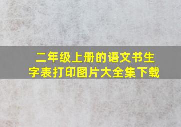 二年级上册的语文书生字表打印图片大全集下载