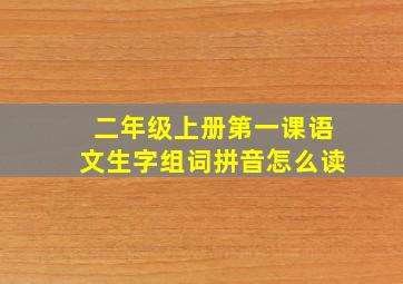 二年级上册第一课语文生字组词拼音怎么读