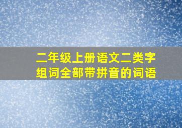 二年级上册语文二类字组词全部带拼音的词语