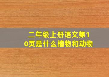 二年级上册语文第10页是什么植物和动物