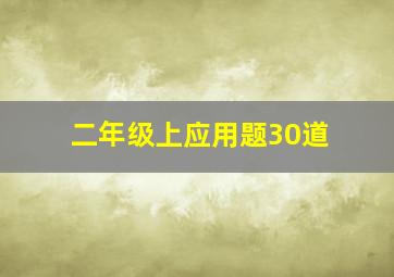 二年级上应用题30道