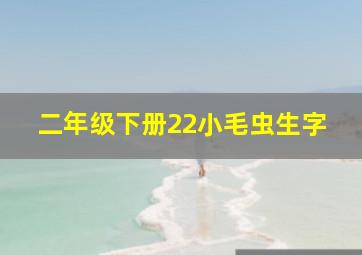 二年级下册22小毛虫生字