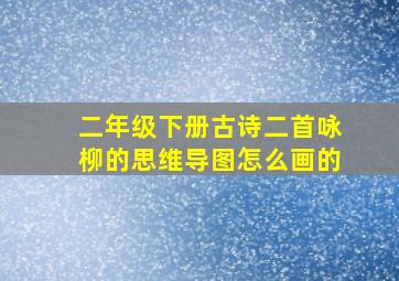 二年级下册古诗二首咏柳的思维导图怎么画的