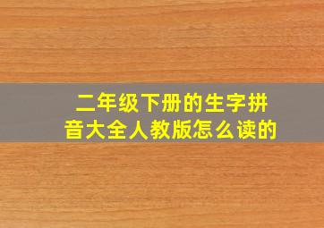 二年级下册的生字拼音大全人教版怎么读的