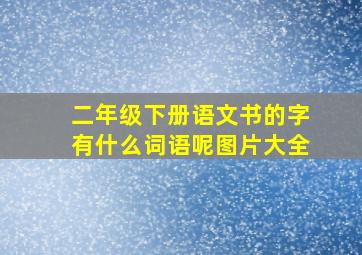 二年级下册语文书的字有什么词语呢图片大全