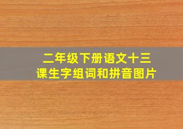 二年级下册语文十三课生字组词和拼音图片