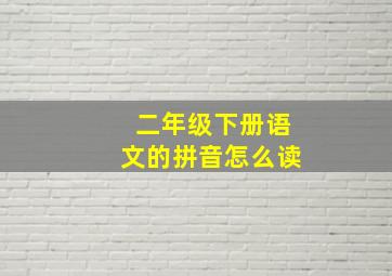 二年级下册语文的拼音怎么读