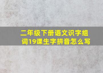 二年级下册语文识字组词19课生字拼音怎么写