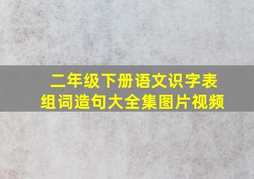 二年级下册语文识字表组词造句大全集图片视频