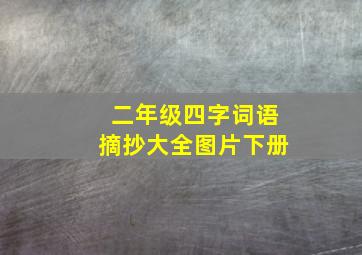 二年级四字词语摘抄大全图片下册