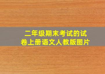 二年级期末考试的试卷上册语文人教版图片