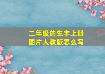 二年级的生字上册图片人教版怎么写