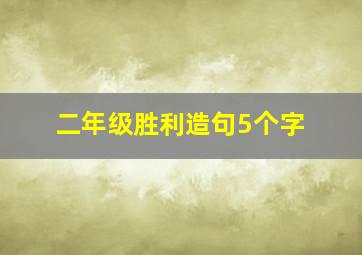 二年级胜利造句5个字