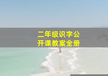 二年级识字公开课教案全册