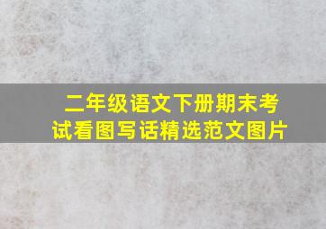 二年级语文下册期末考试看图写话精选范文图片