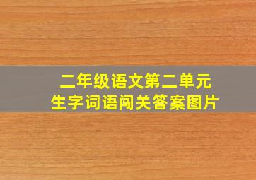 二年级语文第二单元生字词语闯关答案图片