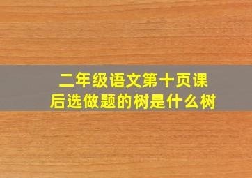 二年级语文第十页课后选做题的树是什么树