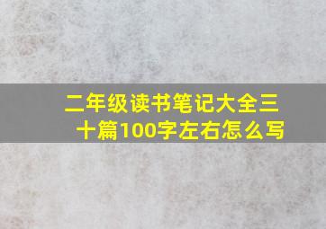 二年级读书笔记大全三十篇100字左右怎么写