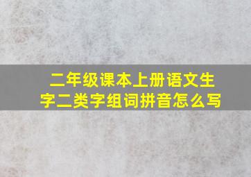 二年级课本上册语文生字二类字组词拼音怎么写