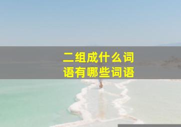 二组成什么词语有哪些词语