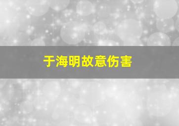 于海明故意伤害