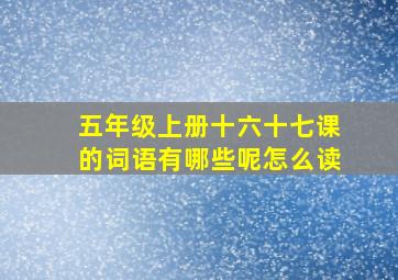 五年级上册十六十七课的词语有哪些呢怎么读