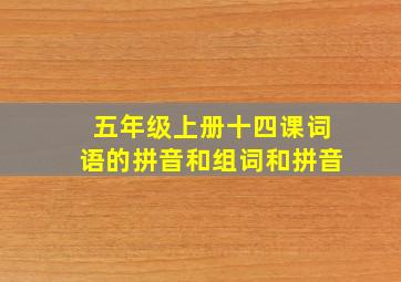 五年级上册十四课词语的拼音和组词和拼音