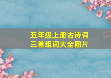 五年级上册古诗词三首组词大全图片