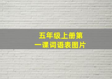 五年级上册第一课词语表图片