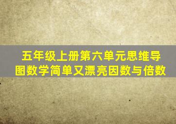 五年级上册第六单元思维导图数学简单又漂亮因数与倍数