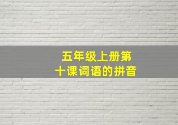 五年级上册第十课词语的拼音