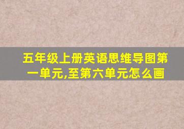 五年级上册英语思维导图第一单元,至第六单元怎么画