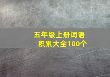 五年级上册词语积累大全100个